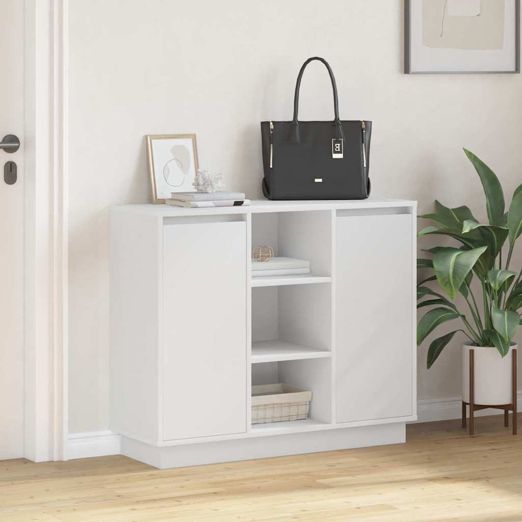 Buffet LED Blanc 90 x 32 x 75 cm Bois d'ingénierie - XIOS