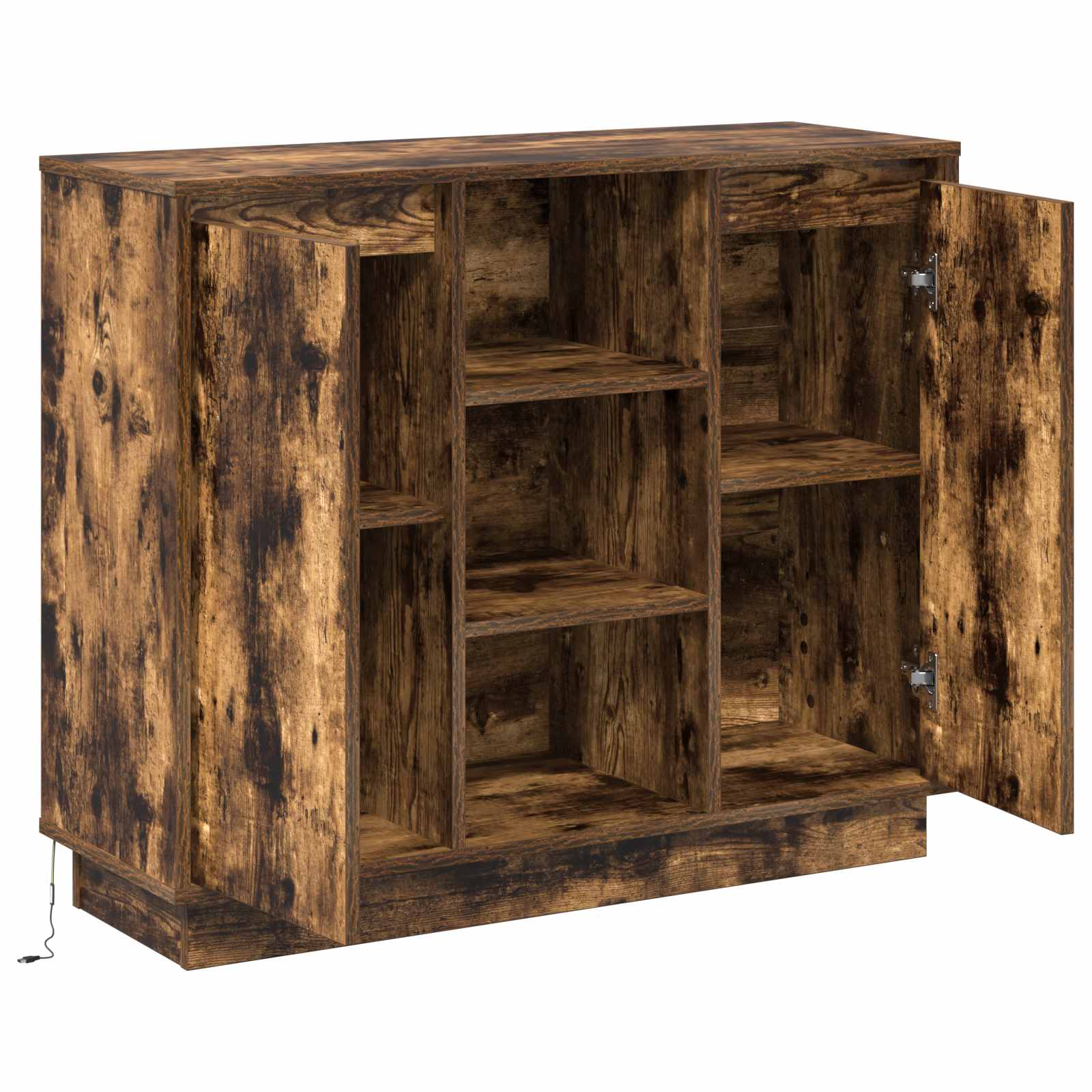 Buffet LED Chêne fumé 90 x 32 x 75 cm Bois d'ingénierie - XIOS