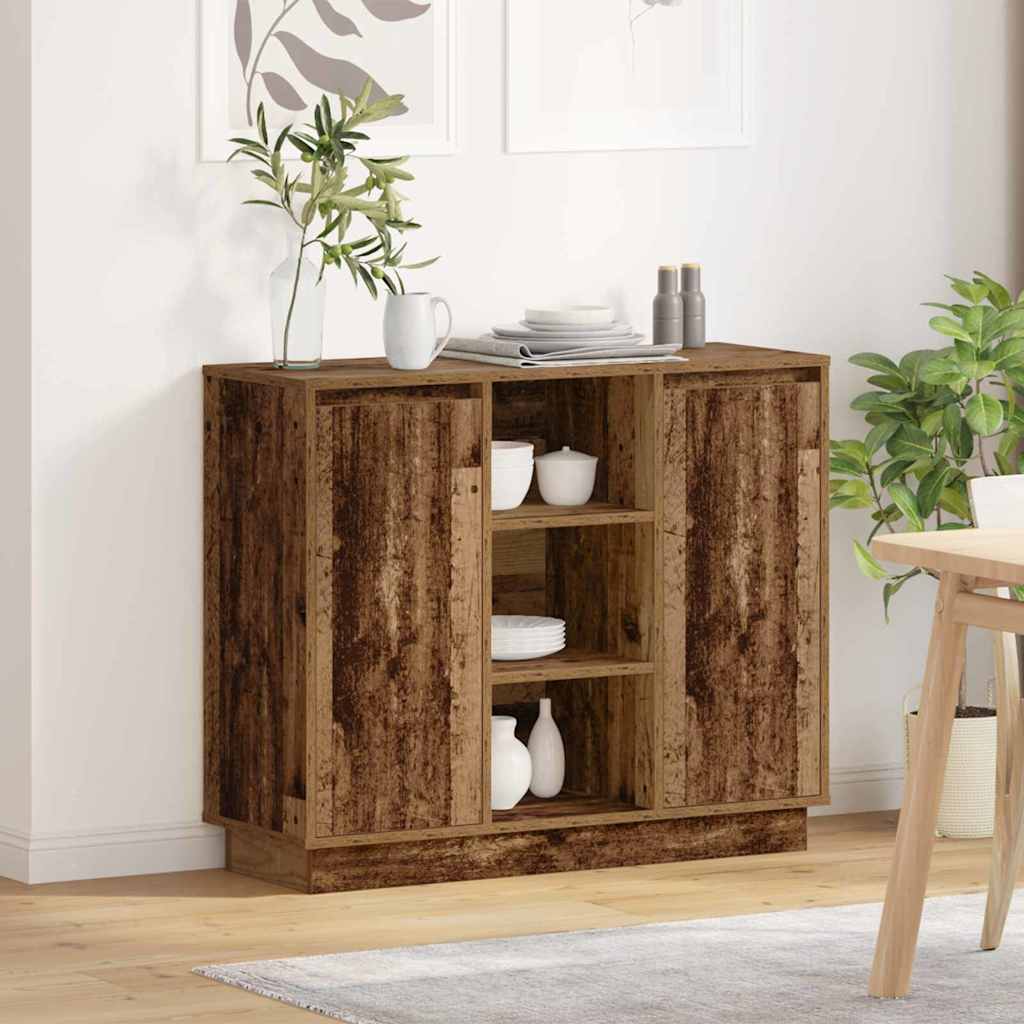 Buffet LED Bois ancien 90 x 32 x 75 cm Bois d'ingénierie - XIOS