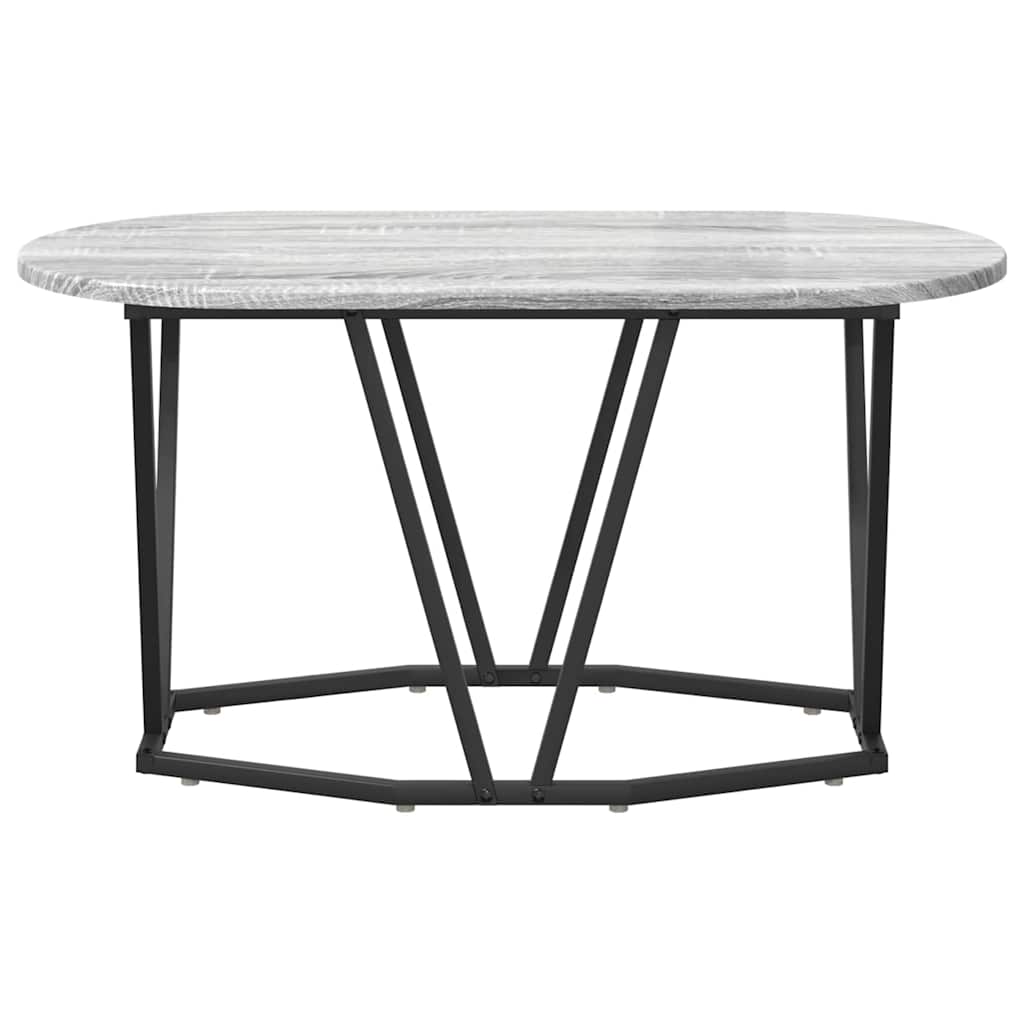 Table Basse Gris 80 x 40 x 40.5 cm Bois d'ingénierie et métal - XIOS
