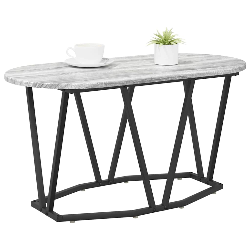 Table Basse Gris 80 x 40 x 40.5 cm Bois d'ingénierie et métal - XIOS