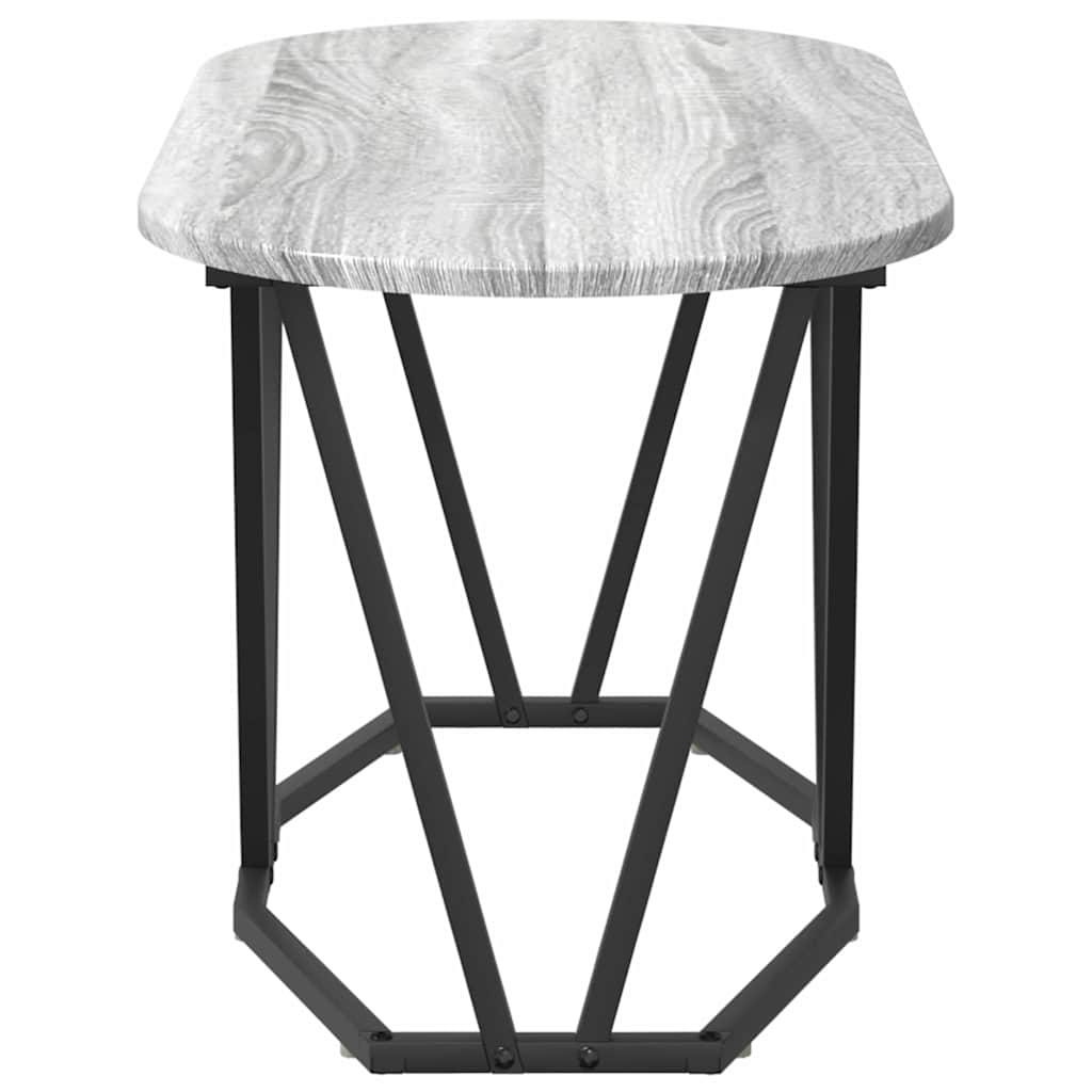 Table Basse Gris 80 x 40 x 40.5 cm Bois d'ingénierie et métal - XIOS