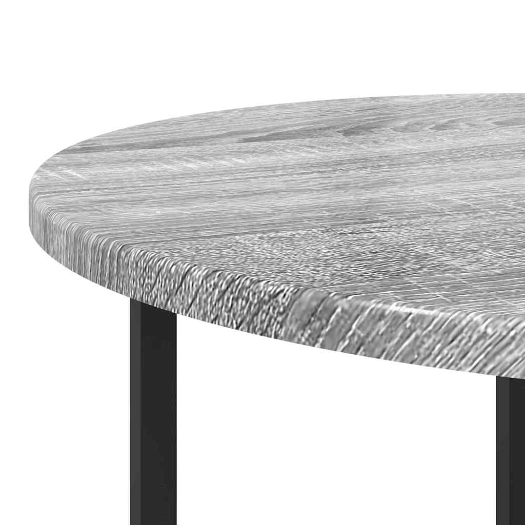 Ensemble de tables d'appoint 2 pcs Gris sonoma et Noir - XIOS