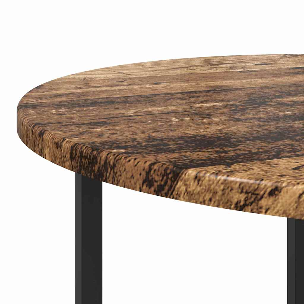Ensemble de tables d'appoint 2 pcs Bois ancien et noir - XIOS