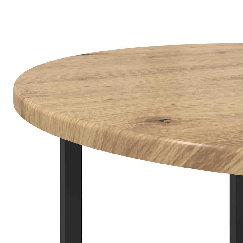 Ensemble de tables d'appoint 2 pcs Chêne artisanal et noir - XIOS