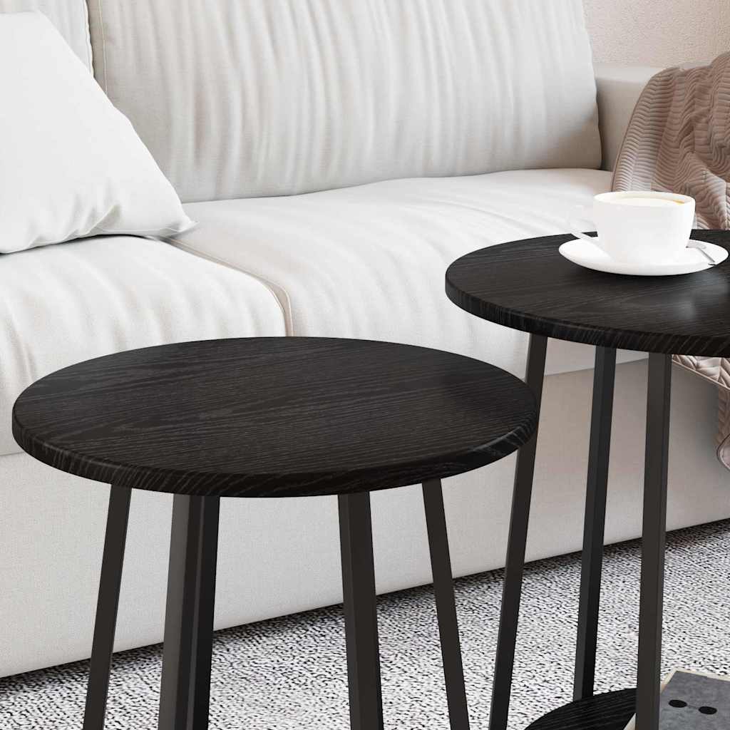 Ensemble de tables d'appoint 2 pcs Chêne noir 50 x 50 x 51 cm - XIOS