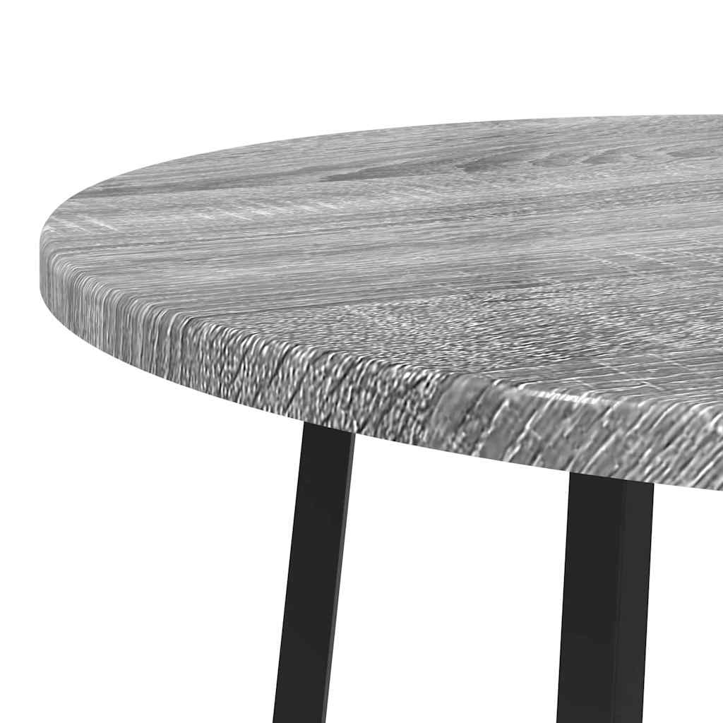 Ensemble de tables d'appoint 2 pcs Gris sonoma et Noir - XIOS