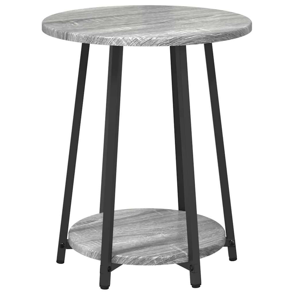 Ensemble de tables d'appoint 2 pcs Gris sonoma et Noir - XIOS