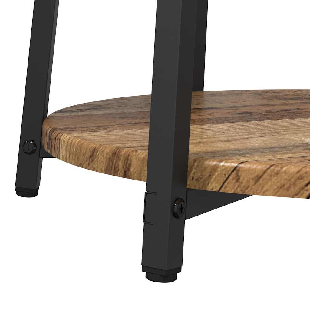 Ensemble de tables d'appoint 2 pcs Bois ancien et noir - XIOS