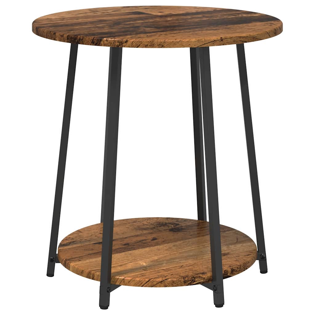 Ensemble de tables d'appoint 2 pcs Bois ancien et noir - XIOS