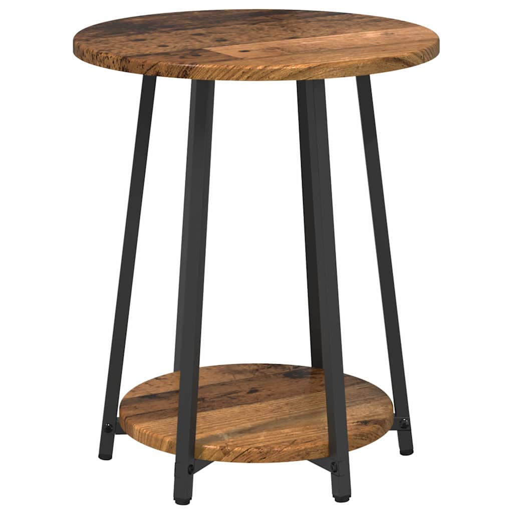 Ensemble de tables d'appoint 2 pcs Bois ancien et noir - XIOS