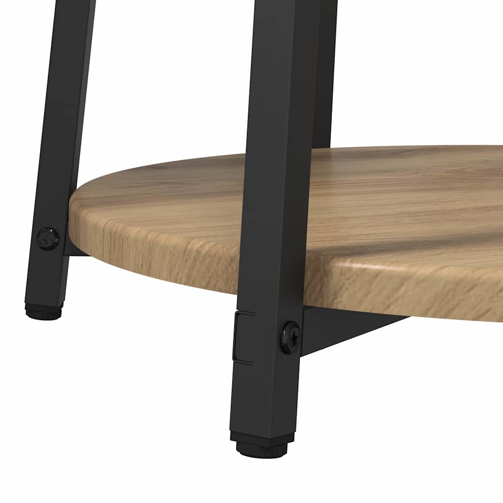Ensemble de tables d'appoint 2 pcs Chêne artisanal et noir - XIOS