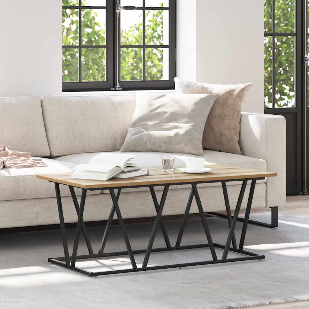 Table basse chêne artisanal 100 x 50 x 40 cm - XIOS