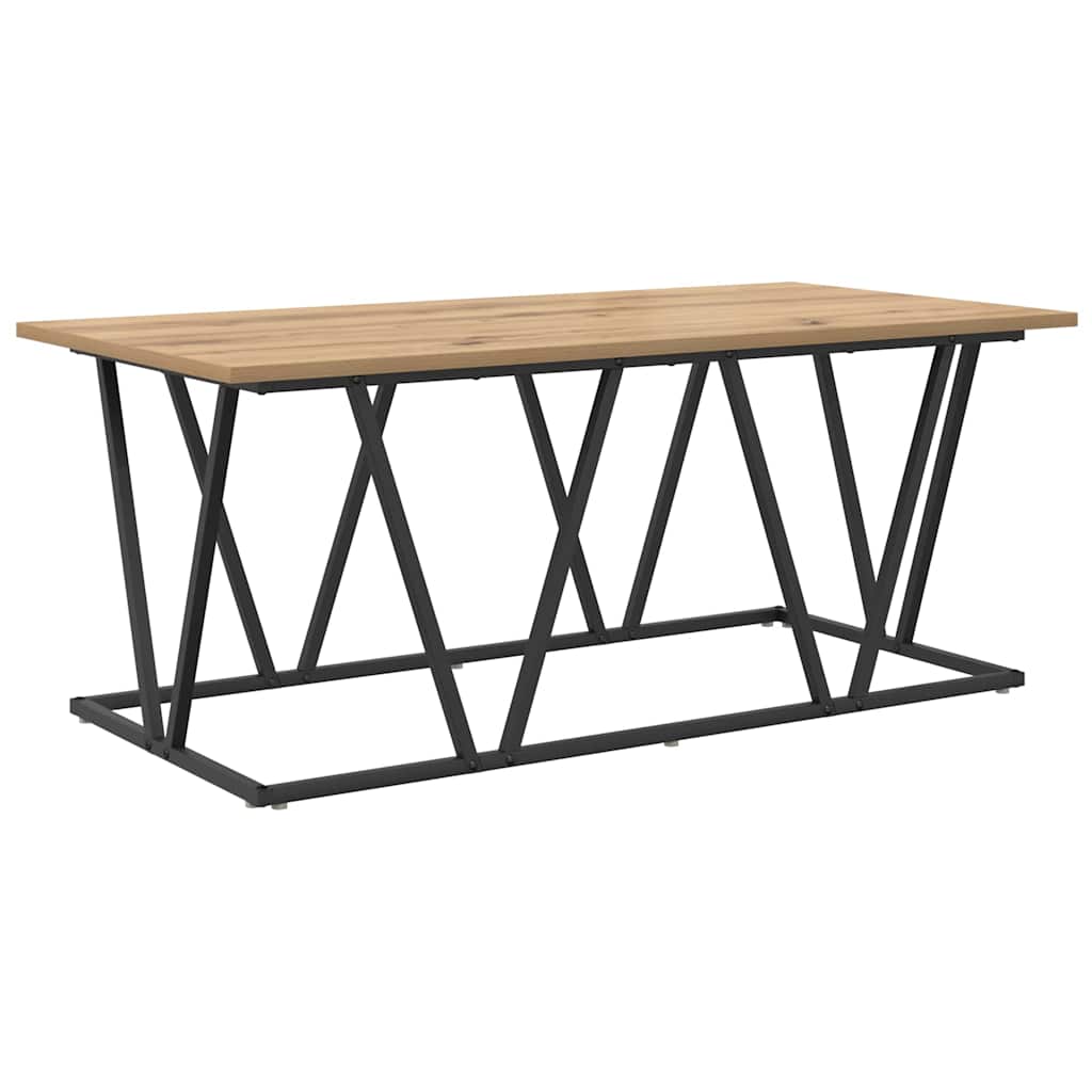 Table basse chêne artisanal 100 x 50 x 40 cm - XIOS