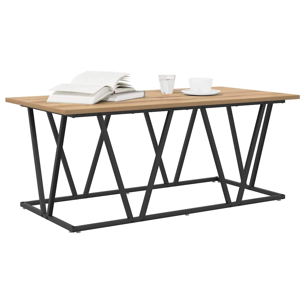 Table basse chêne artisanal 100 x 50 x 40 cm - XIOS
