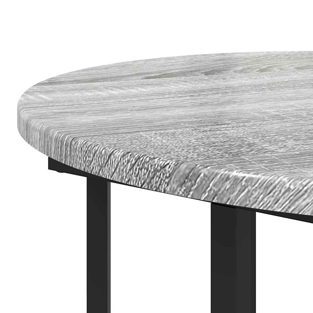 Ensemble de tables d'appoint 2 pcs Gris sonoma et Noir - XIOS