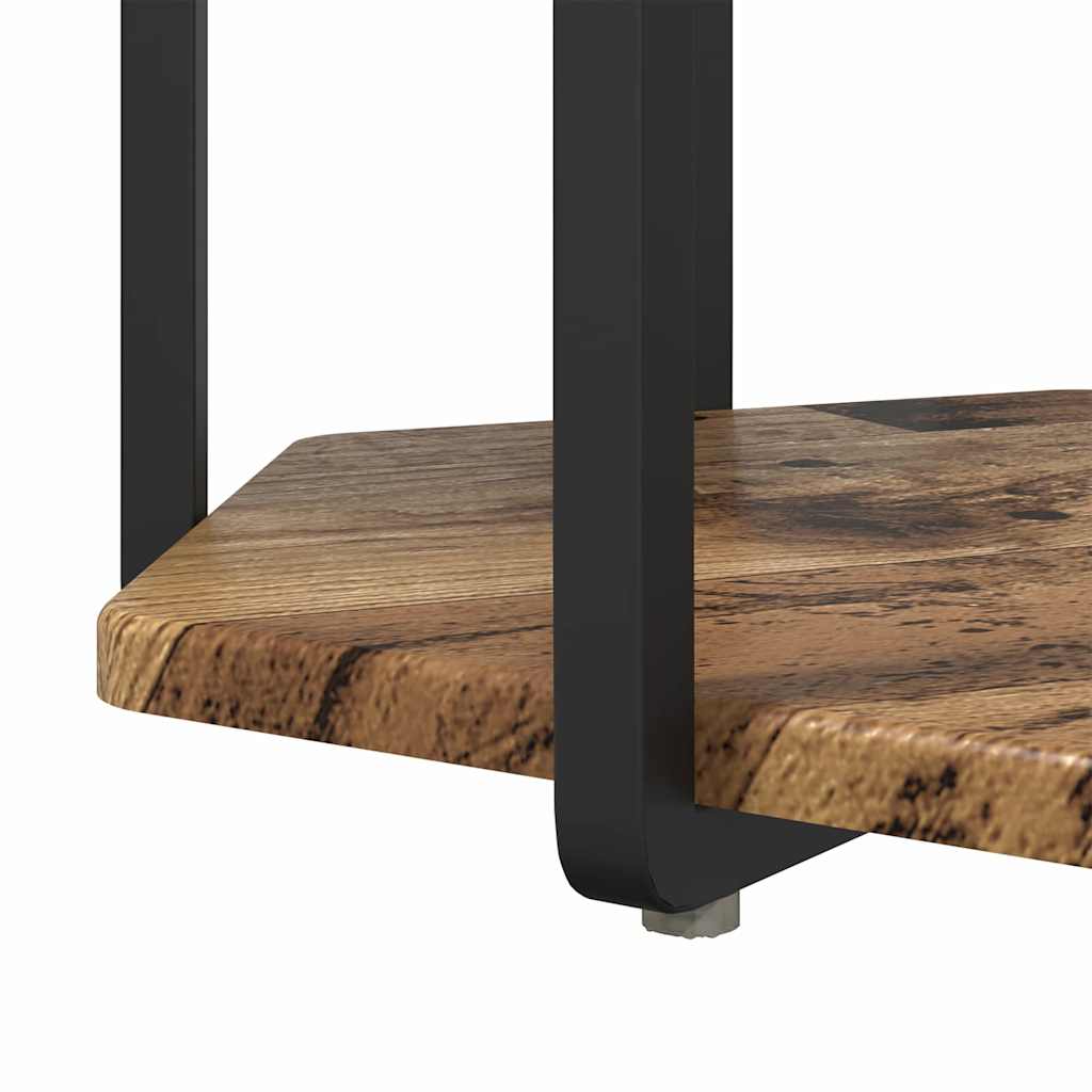 Ensemble de tables d'appoint 2 pcs Bois ancien et noir - XIOS