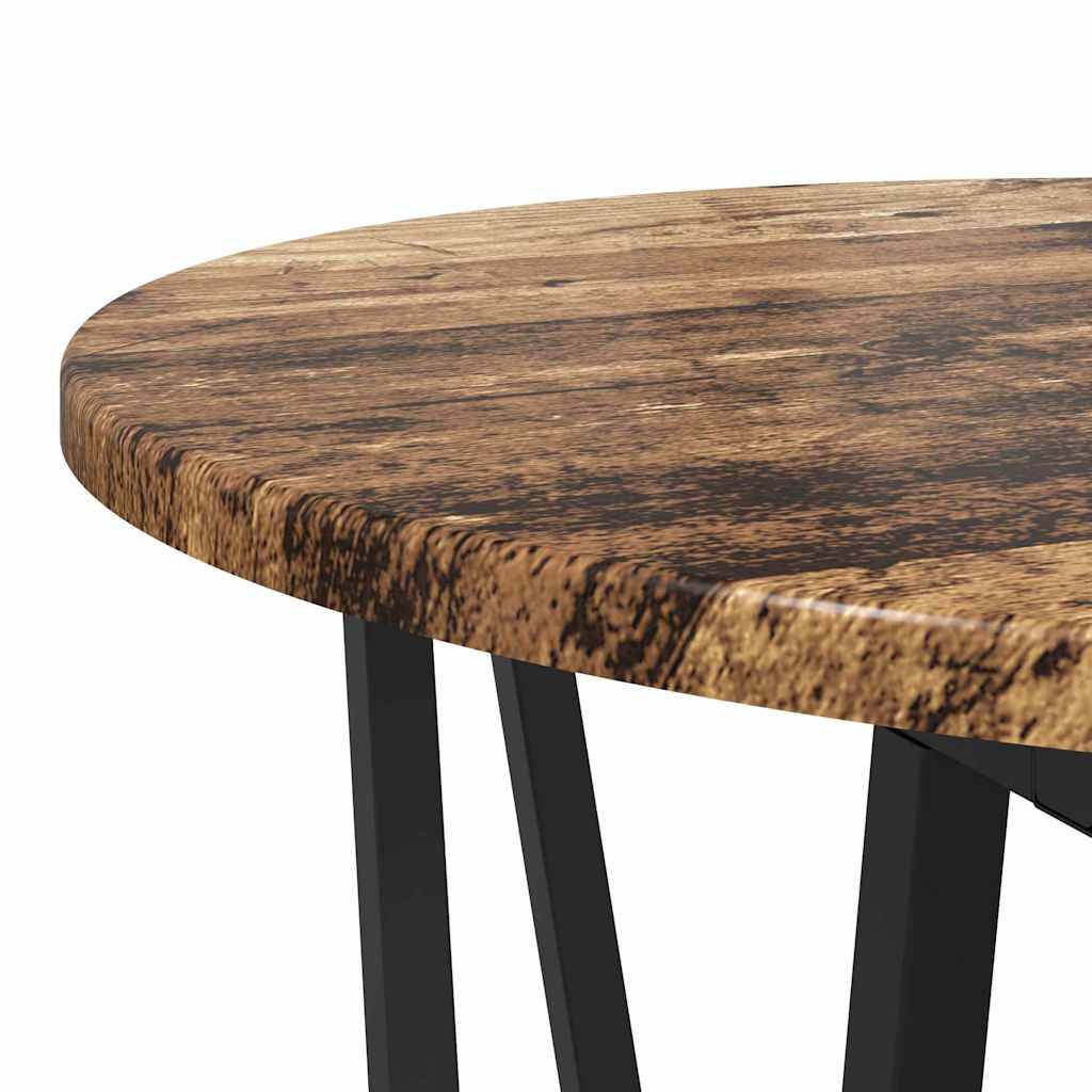 Ensemble de tables d'appoint 2 pcs Bois ancien et noir - XIOS