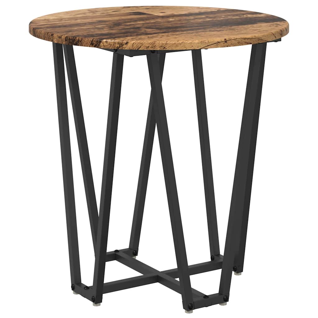 Ensemble de tables d'appoint 2 pcs Bois ancien et noir - XIOS