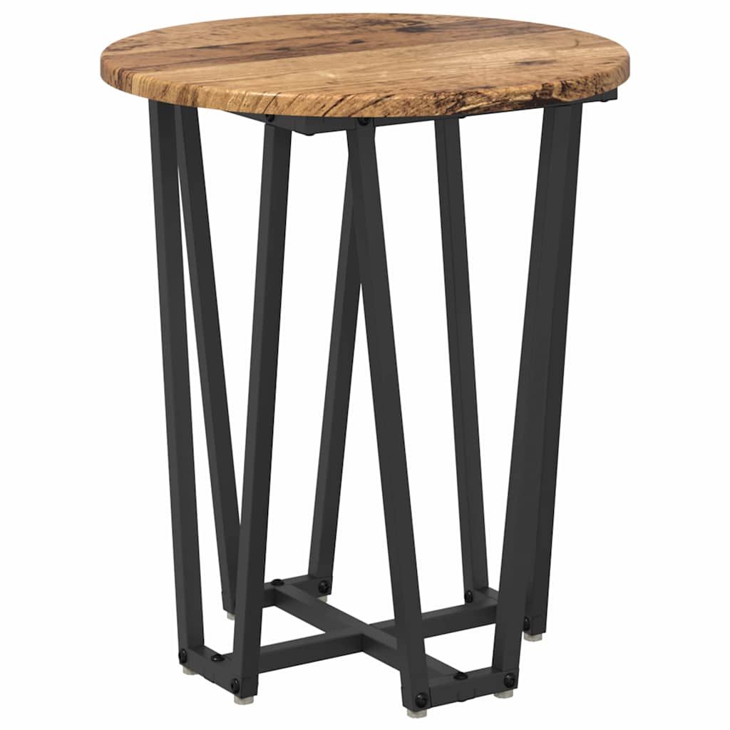 Ensemble de tables d'appoint 2 pcs Bois ancien et noir - XIOS
