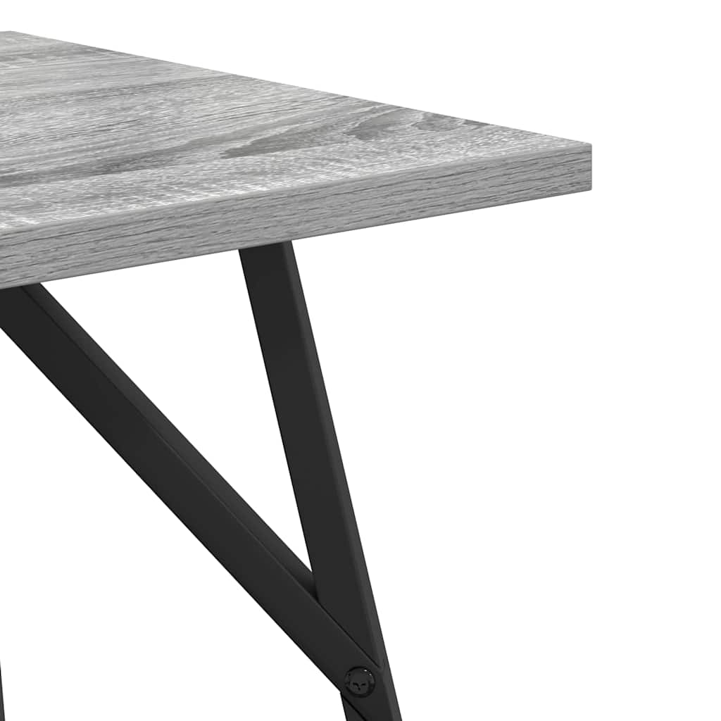 Ensemble de tables d'appoint 2 pcs Gris sonoma et Noir - XIOS