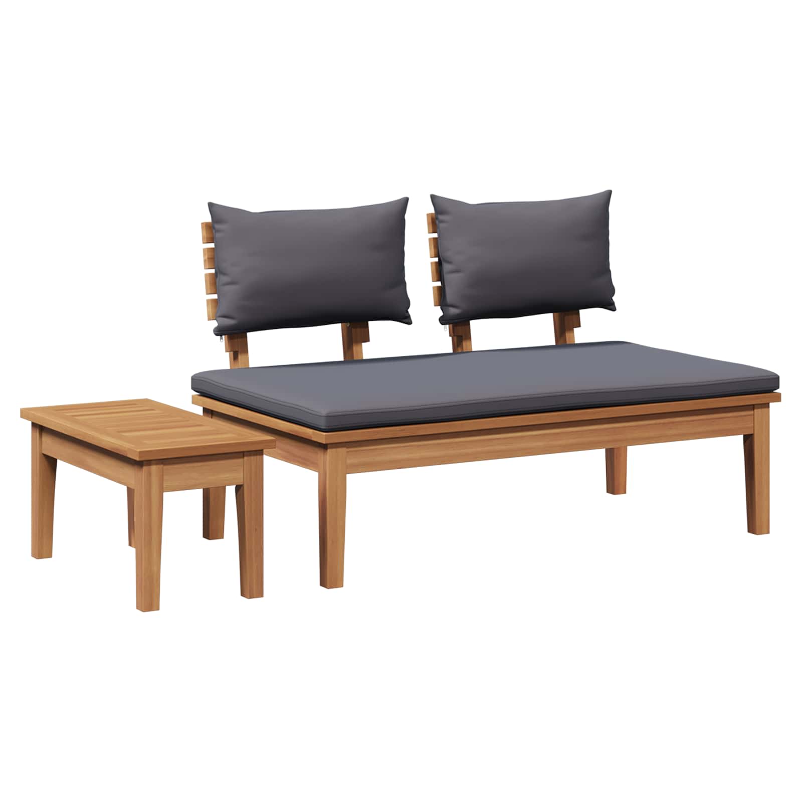 Ensemble banc et table de jardin 2 pcs Gris et marron - XIOS