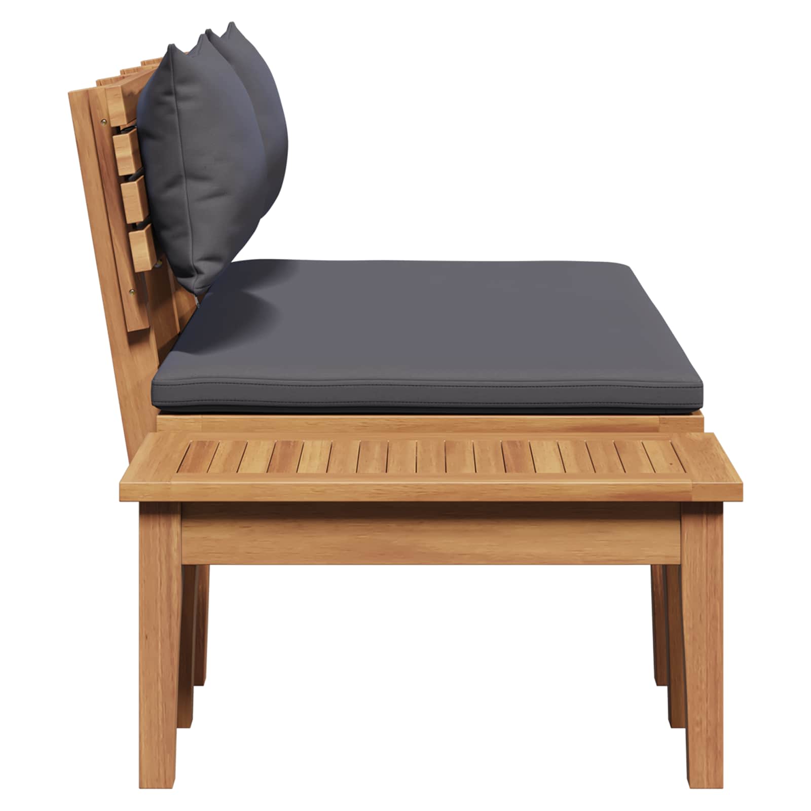 Ensemble banc et table de jardin 2 pcs Gris et marron - XIOS