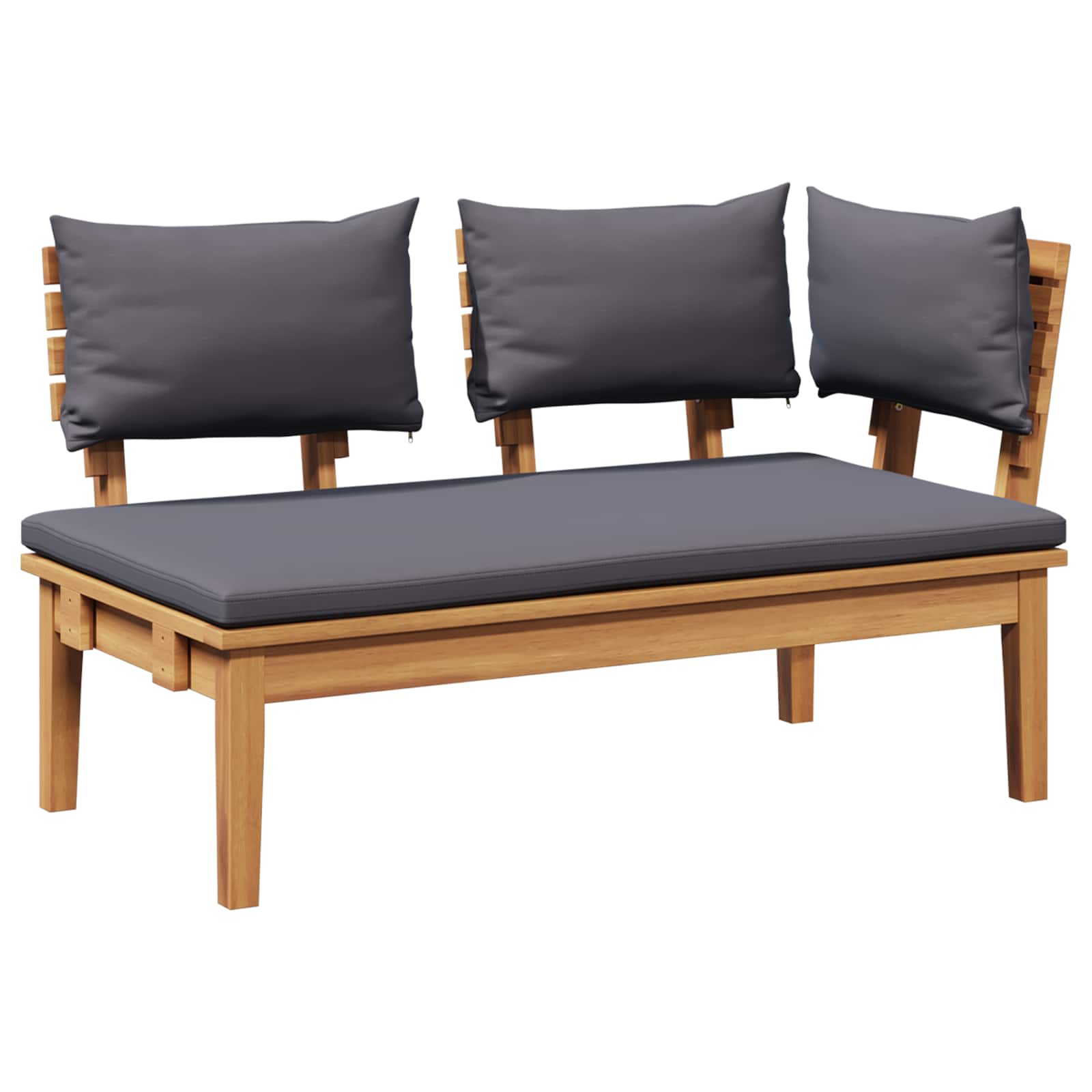 Ensemble banc et table de jardin 2 pcs Gris et marron - XIOS