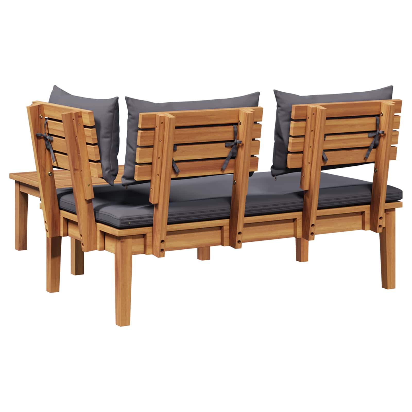 Ensemble banc et table de jardin 2 pcs Gris et marron - XIOS