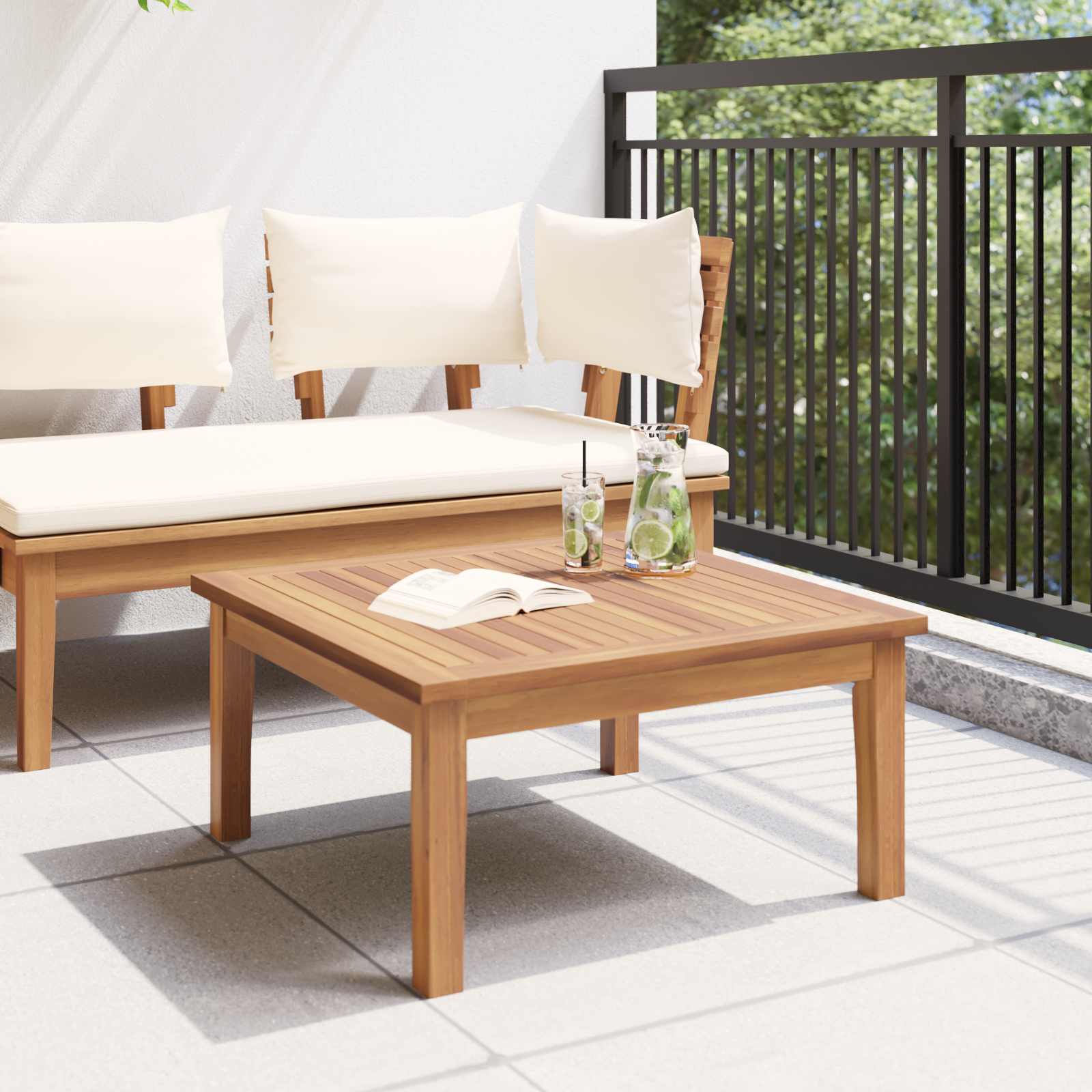 Table de Jardin Marron Bois de teck massif - XIOS
