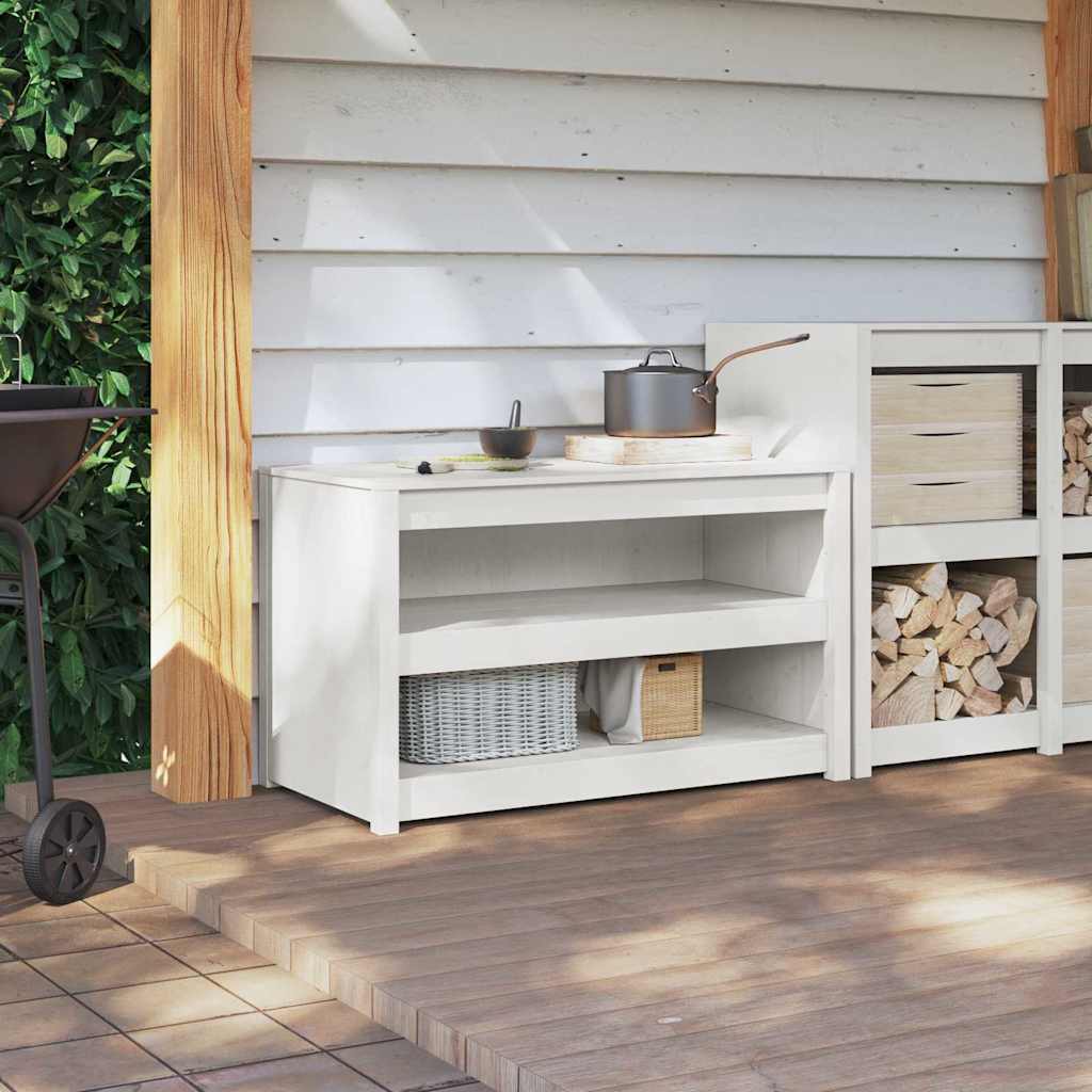 Armoire de cuisine MEPPEL Blanc 106 x 55 x 64 cm Pin massif - XIOS