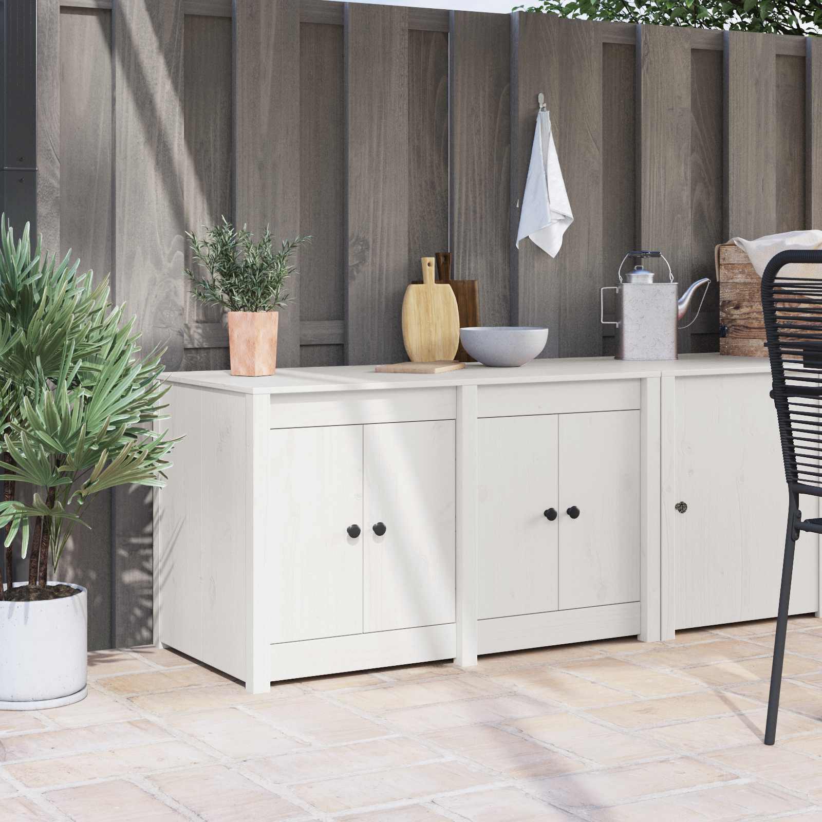 Armoire de cuisine avec étagère MEPPEL Blanc 106 x 55 x 64 cm