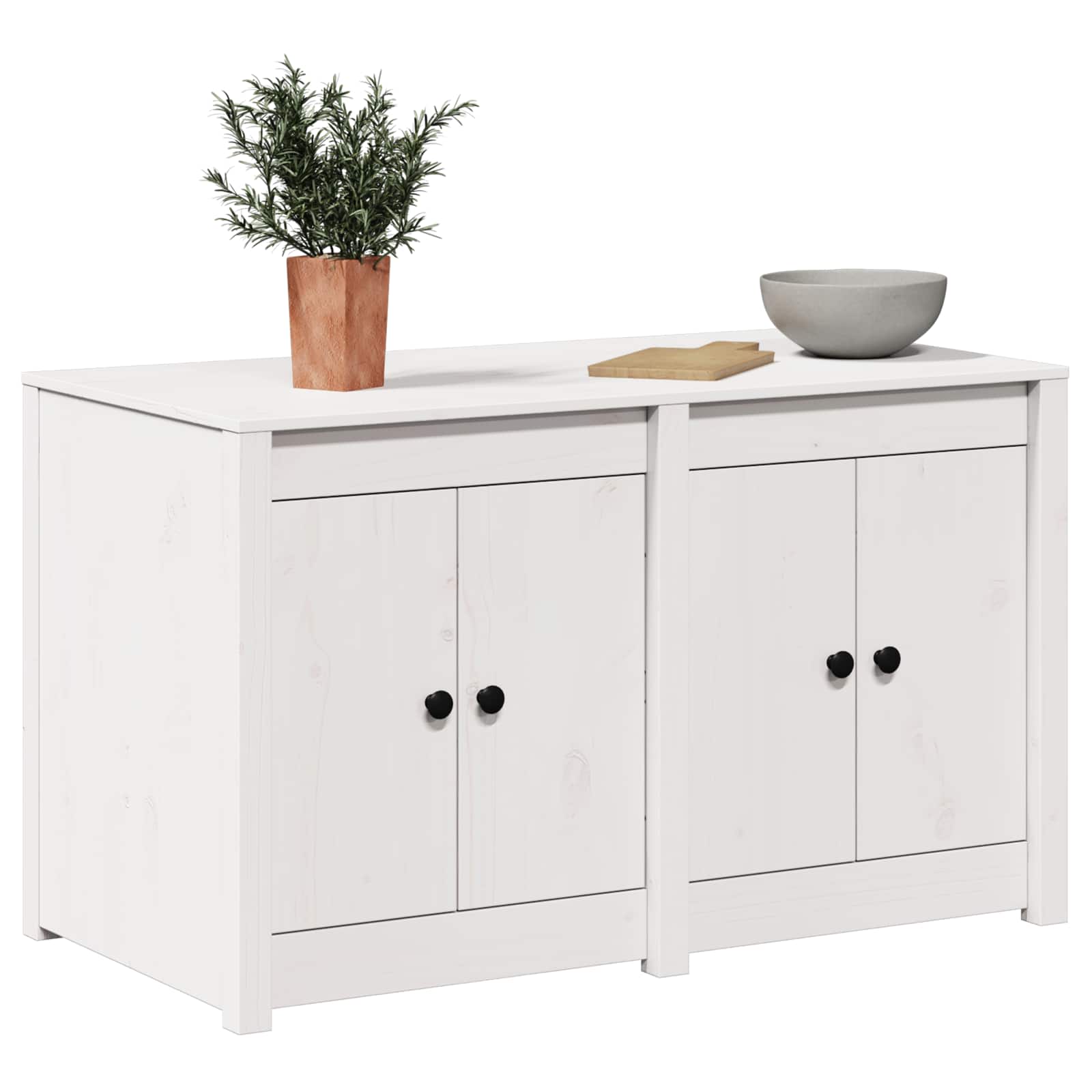 Armoire de cuisine avec étagère MEPPEL Blanc 106 x 55 x 64 cm