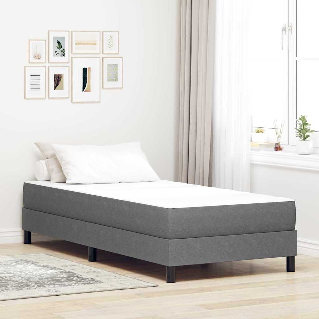 Matelas de Lit avec matelas Gris clair 90 x 200 cm tissu - XIOS