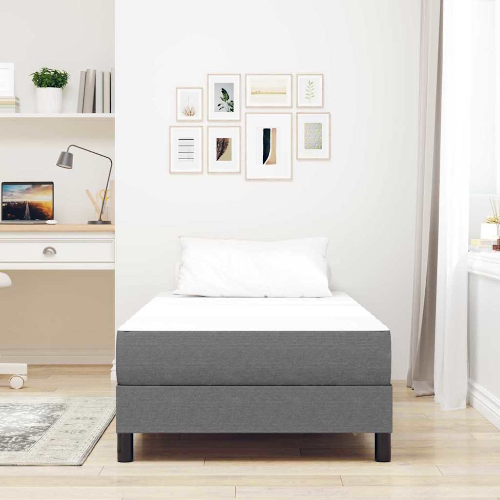 Matelas de Lit avec matelas Gris clair 90 x 200 cm tissu - XIOS