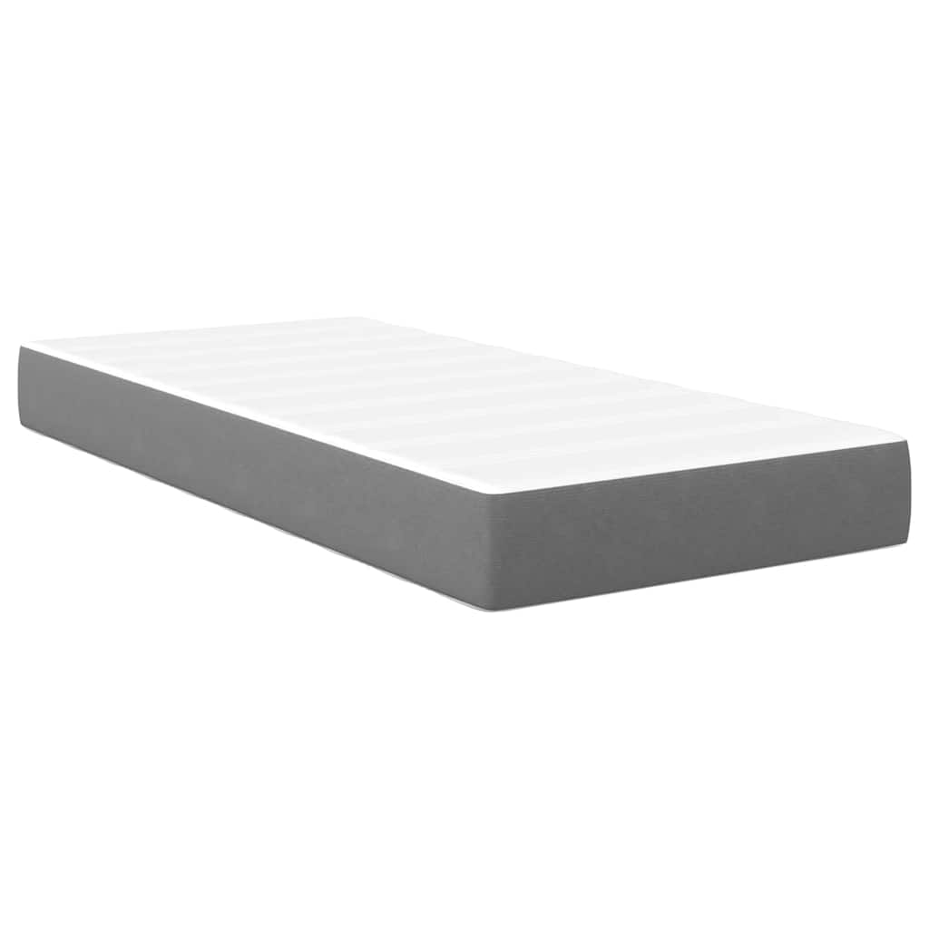 Matelas de Lit avec matelas Gris clair 90 x 200 cm tissu - XIOS