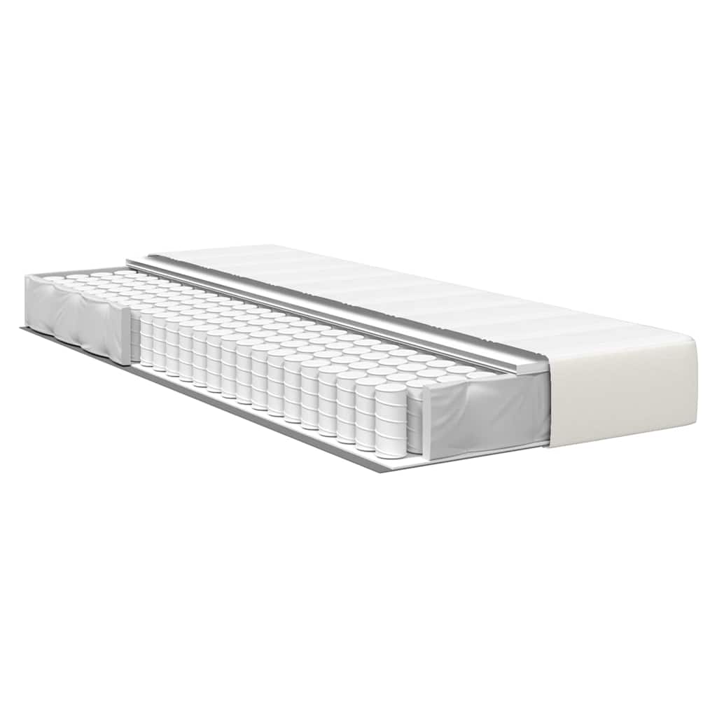 Matelas de Lit avec matelas Crème 90 x 200 cm tissu - XIOS