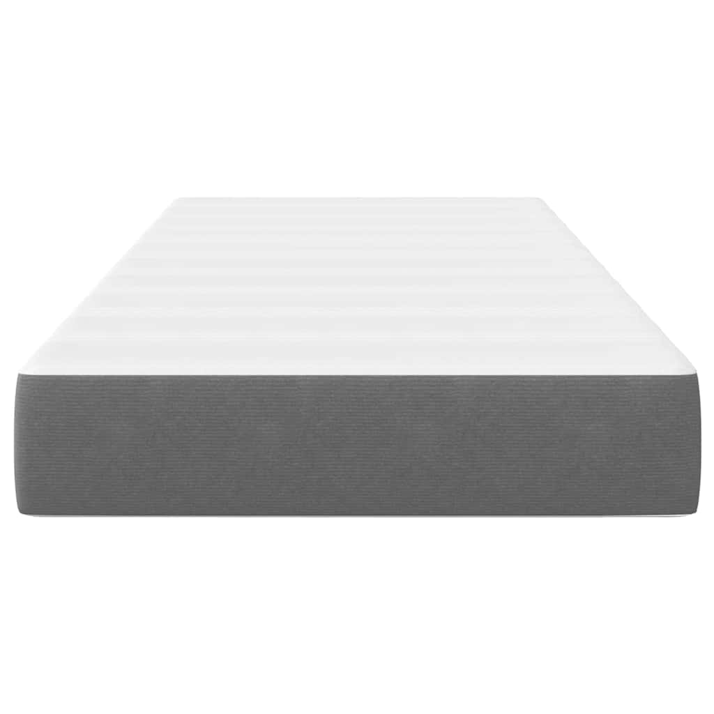 Matelas de Lit avec matelas Gris clair 100 x 200 cm tissu - XIOS