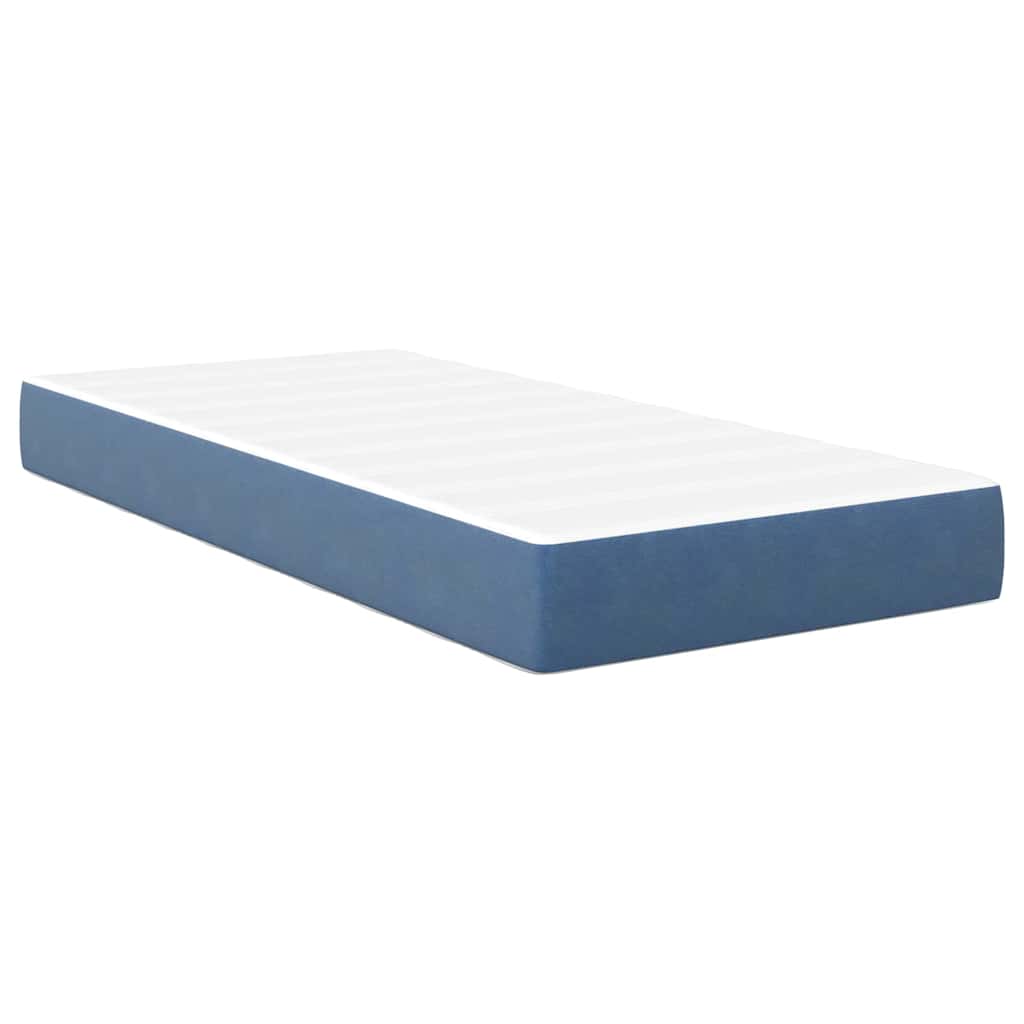 Matelas de Lit avec matelas Bleu 100 x 200 cm tissu - XIOS
