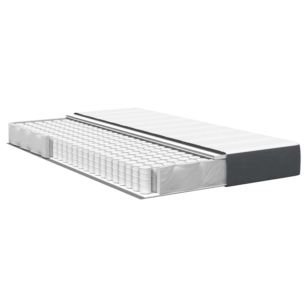 Matelas de Lit avec matelas Gris 120 x 190 cm tissu - XIOS