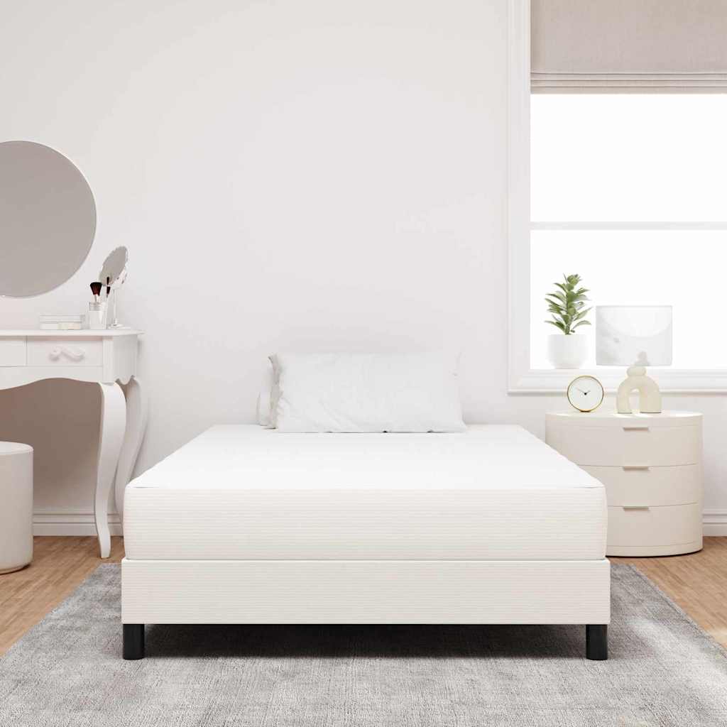 Matelas de Lit avec matelas Crème 120 x 190 cm tissu - XIOS