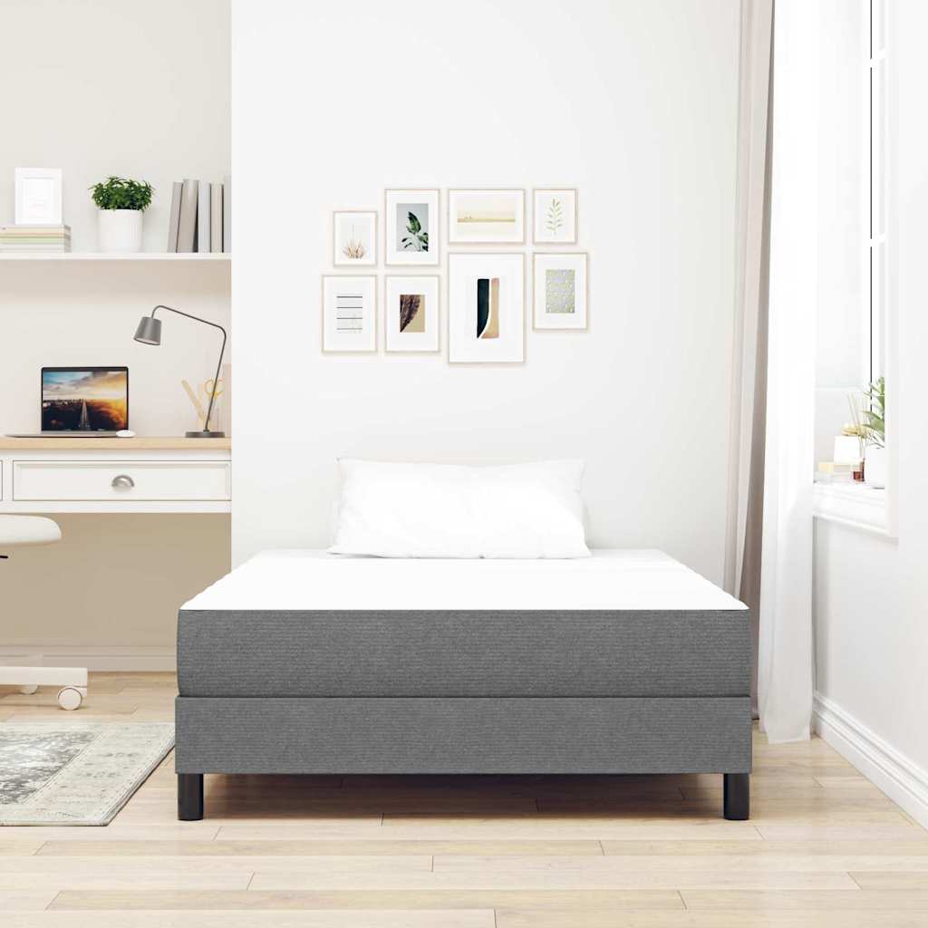 Matelas de Lit avec matelas Gris clair 120 x 200 cm tissu - XIOS
