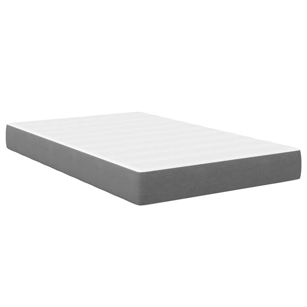 Matelas de Lit avec matelas Gris clair 120 x 200 cm tissu - XIOS