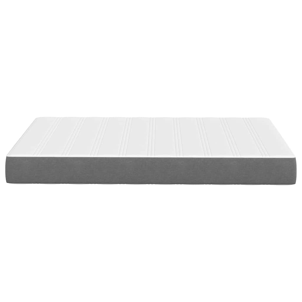 Matelas de Lit avec matelas Gris clair 120 x 200 cm tissu - XIOS