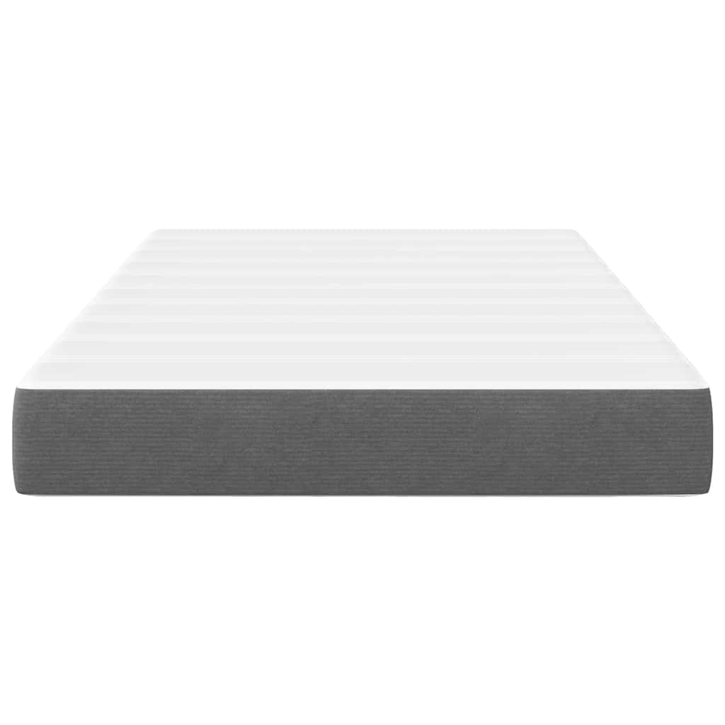 Matelas de Lit avec matelas Gris clair 120 x 200 cm tissu - XIOS