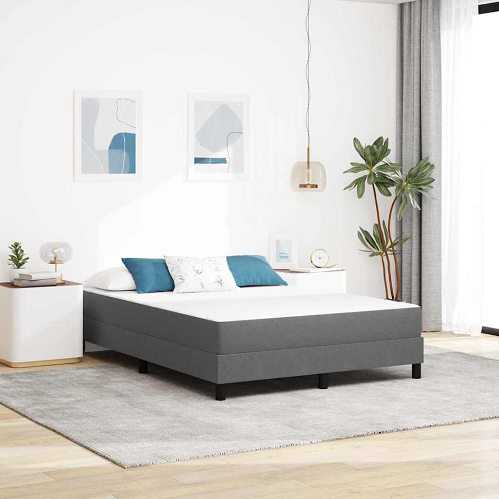 Matelas de Lit avec matelas Gris clair 140 x 200 cm tissu - XIOS