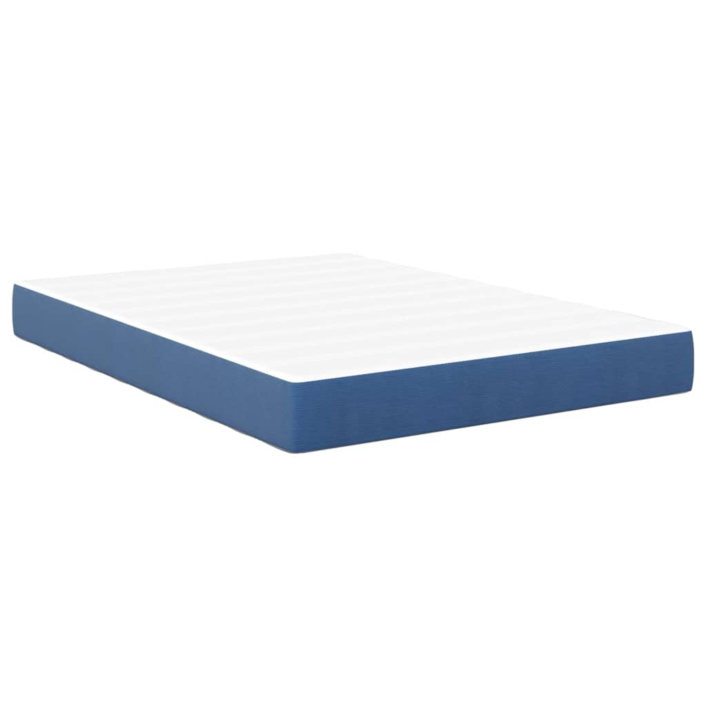 Matelas de Lit avec matelas Bleu 140 x 200 cm tissu - XIOS