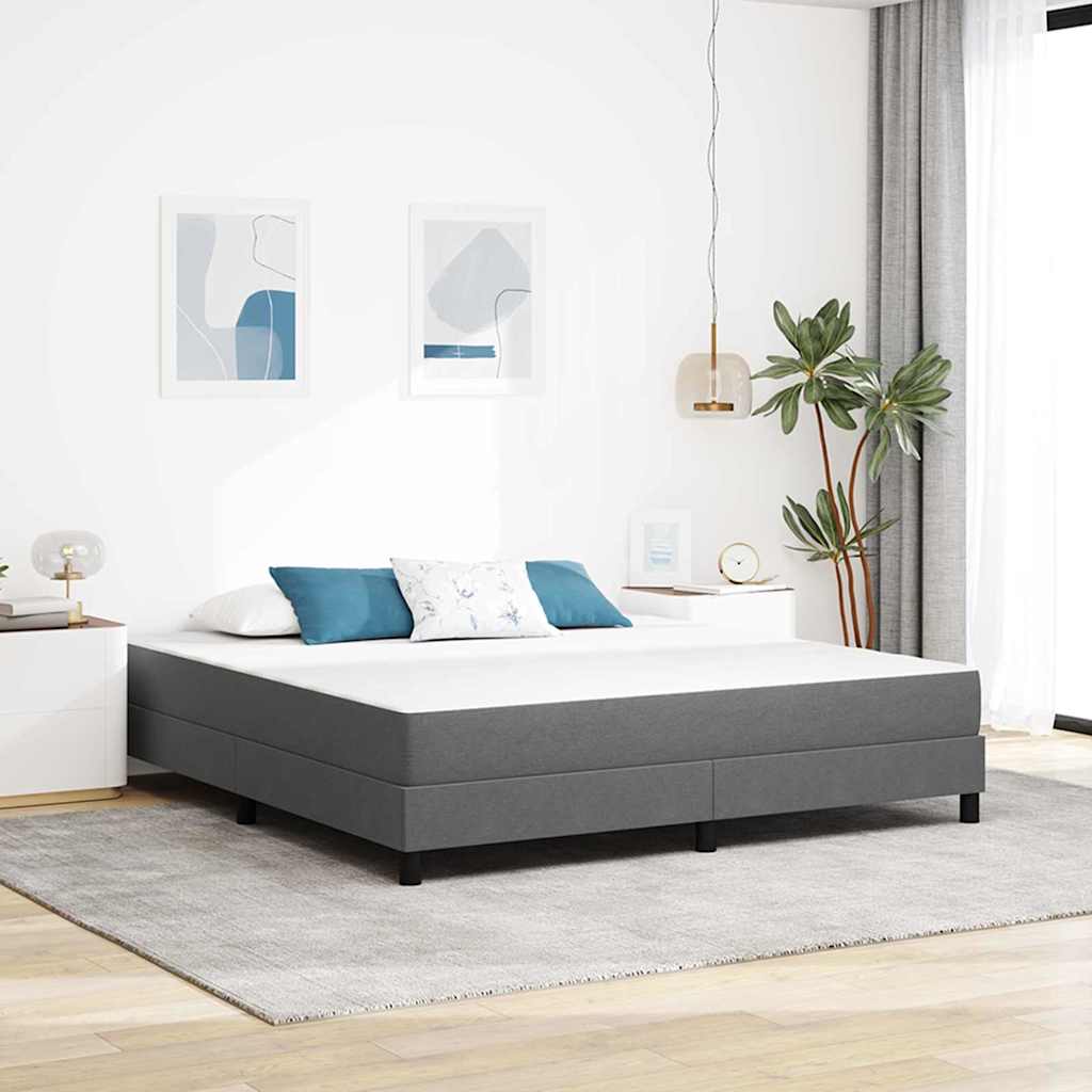 Matelas de Lit avec matelas Gris clair 180 x 200 cm tissu - XIOS