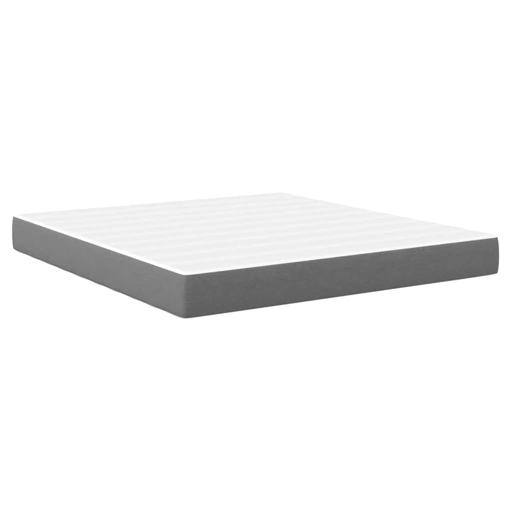 Matelas de Lit avec matelas Gris clair 180 x 200 cm tissu - XIOS