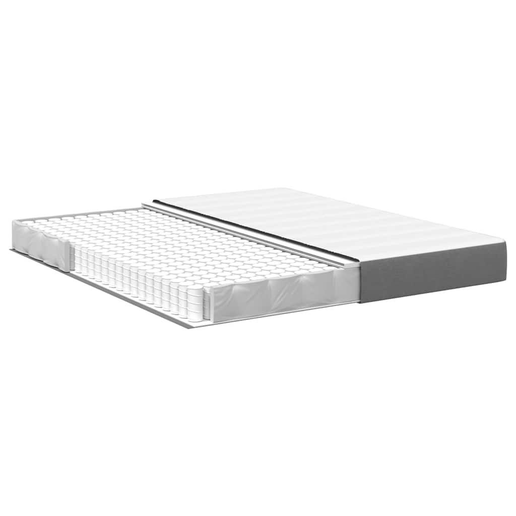 Matelas de Lit avec matelas Gris clair 180 x 200 cm tissu - XIOS